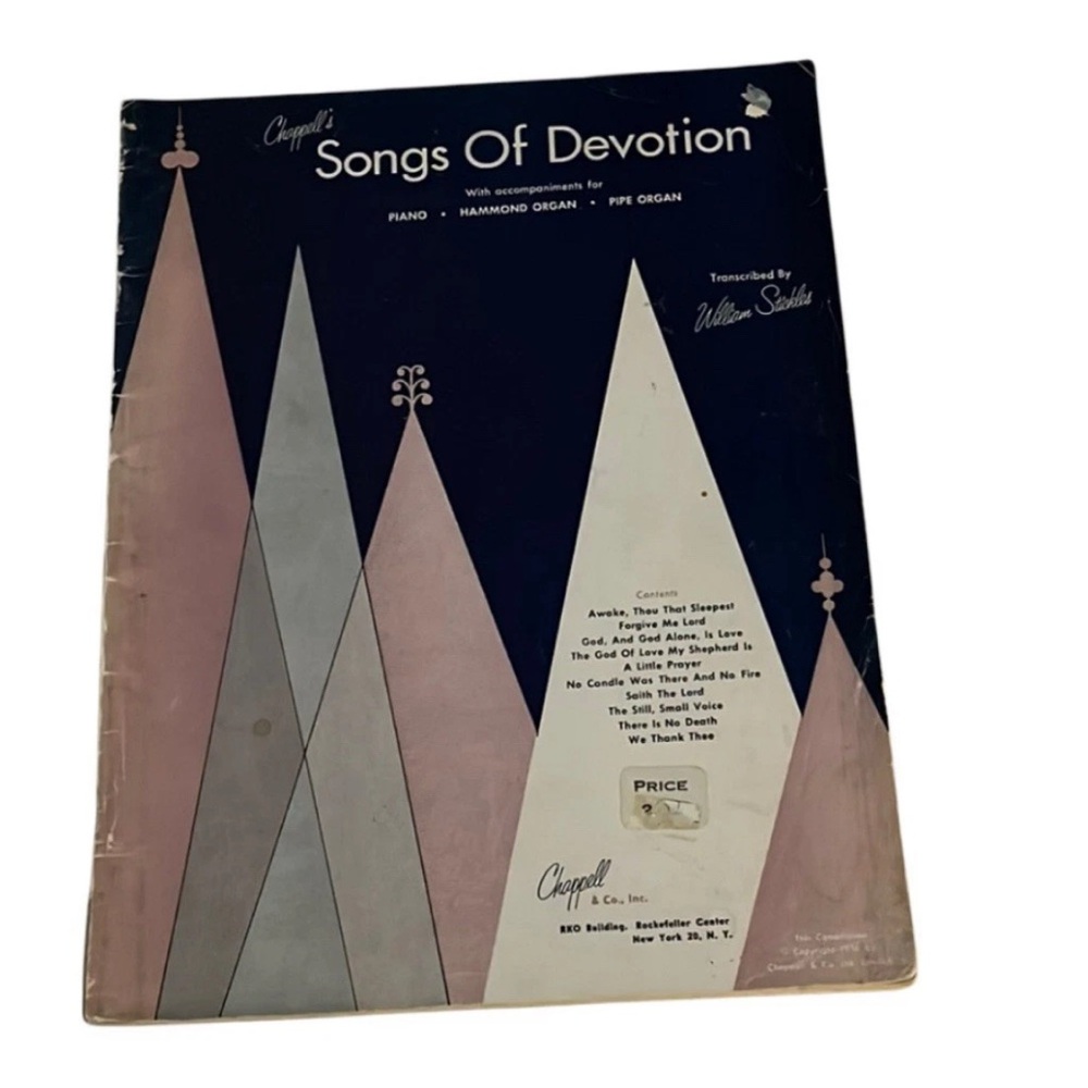 Songs of Devotion Vintage 1956 Music Book